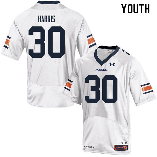 Youth #30 Michael Harris Auburn Tigers College Football Jerseys Sale-White